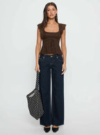 Women's Auroraah Frill Top Chocolate