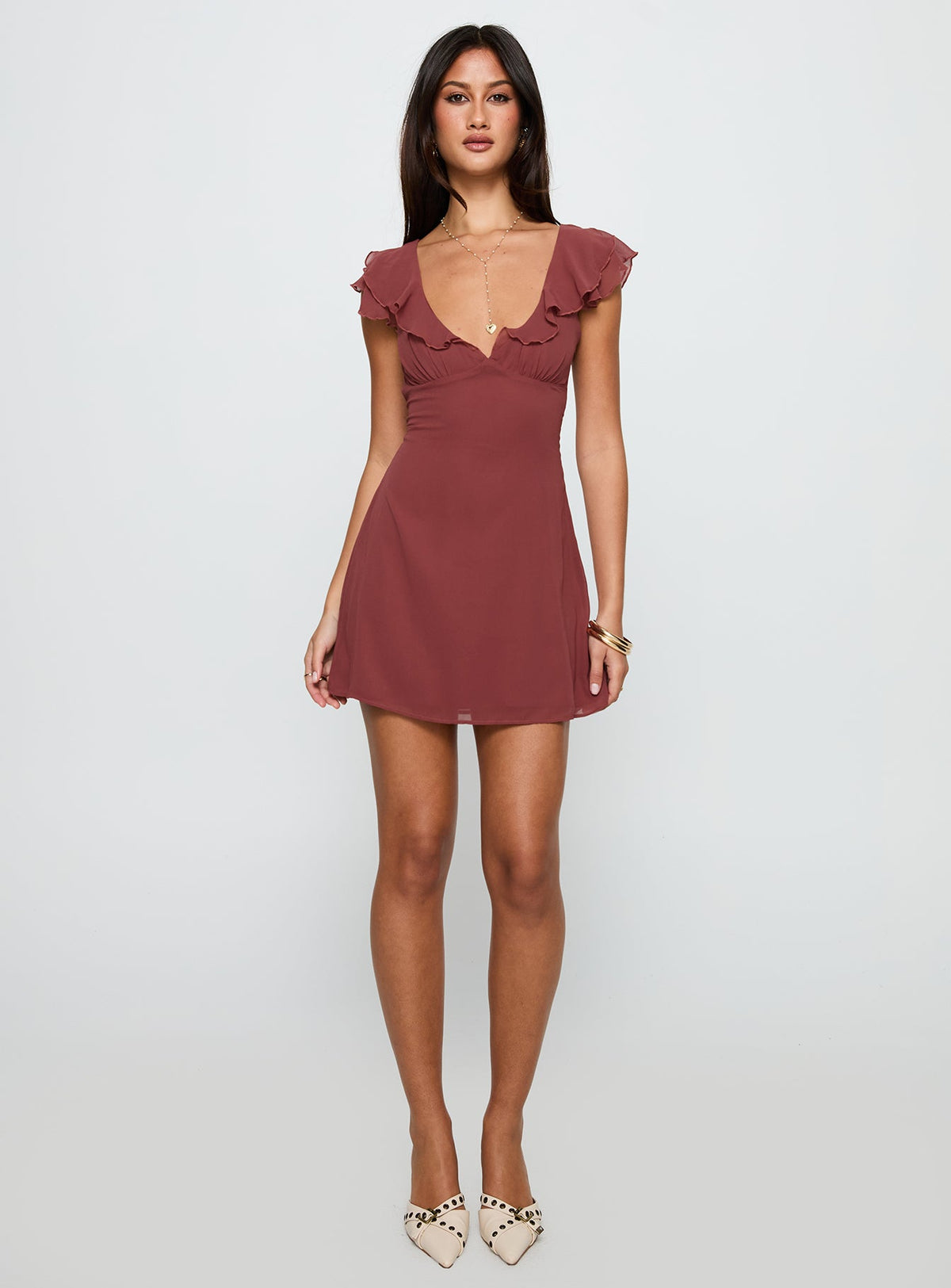 Women's I Guess So Mini Dress Currant — Dress