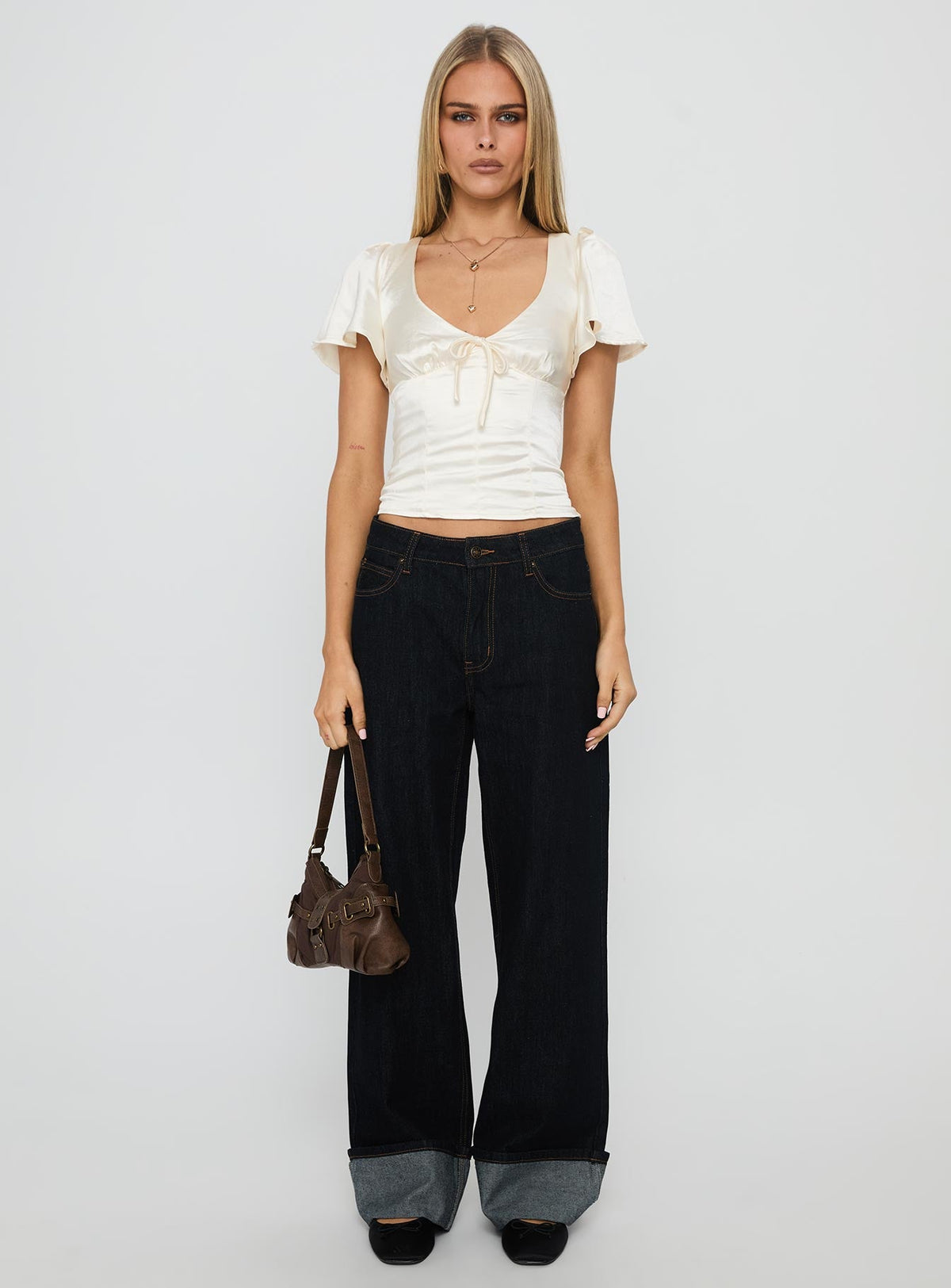 Women's Sun Will Rise Tie Detail Top Cream