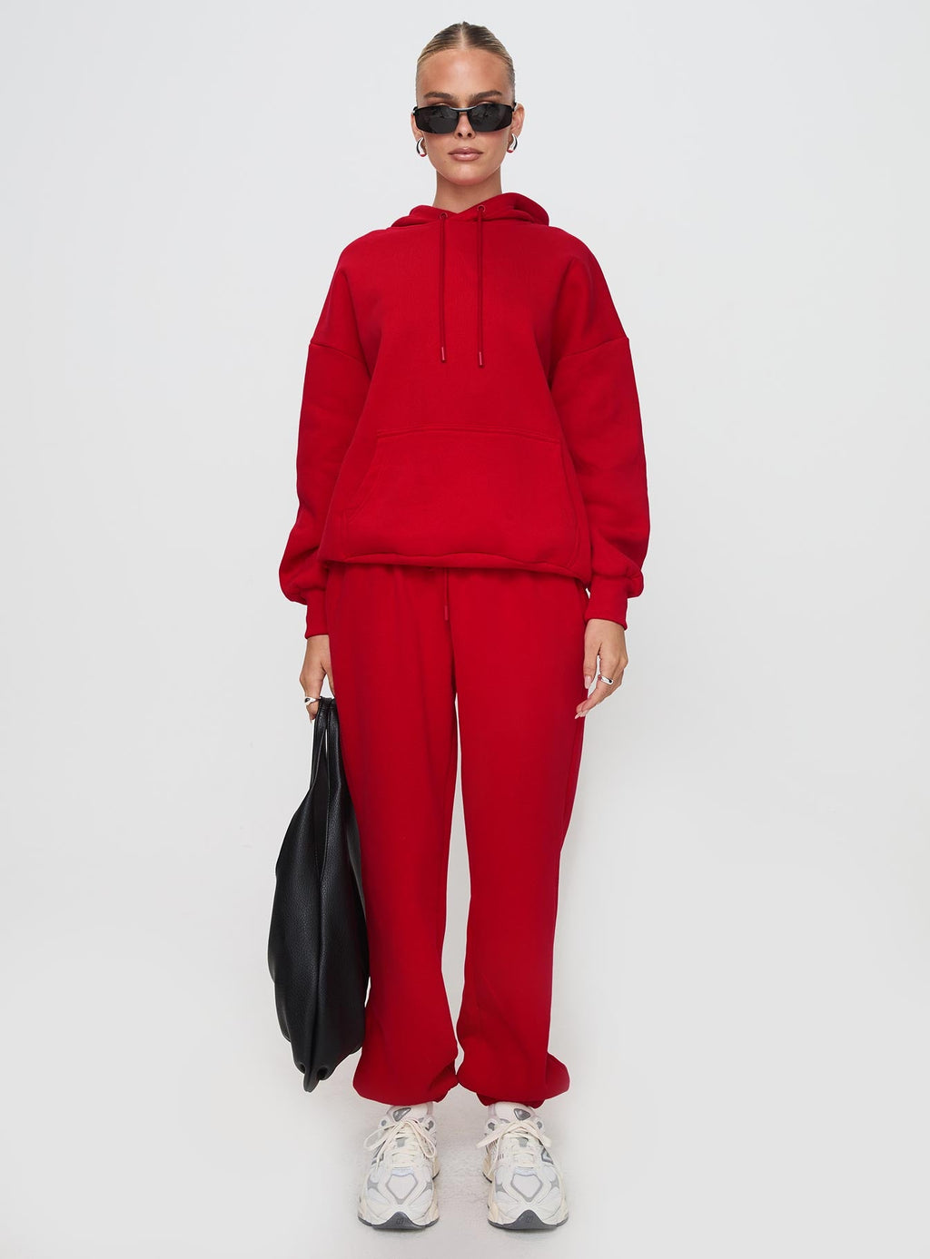 Women's Dream Fleece Ankle Cuff Sweatpants Red — Pants