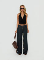 Women's Penny Mid Rise Straight Leg Jeans Raw Denim