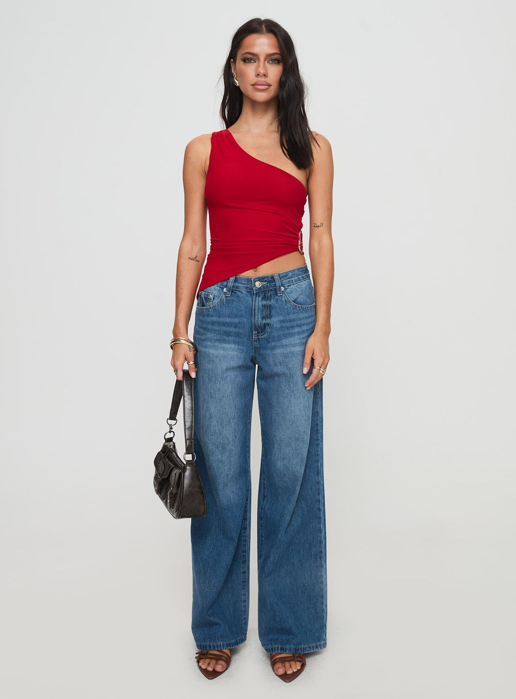 Women's Machiatto One Shoulder Top Red