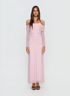 Women's Emorissa Off Shoulder Long Sleeve Maxi Dress Soft Pink — Dress