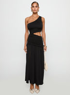 Women's Magnetize Ruched Maxi Dress Black — Dress