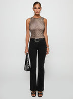 Women's Warm Honey Top Leopard