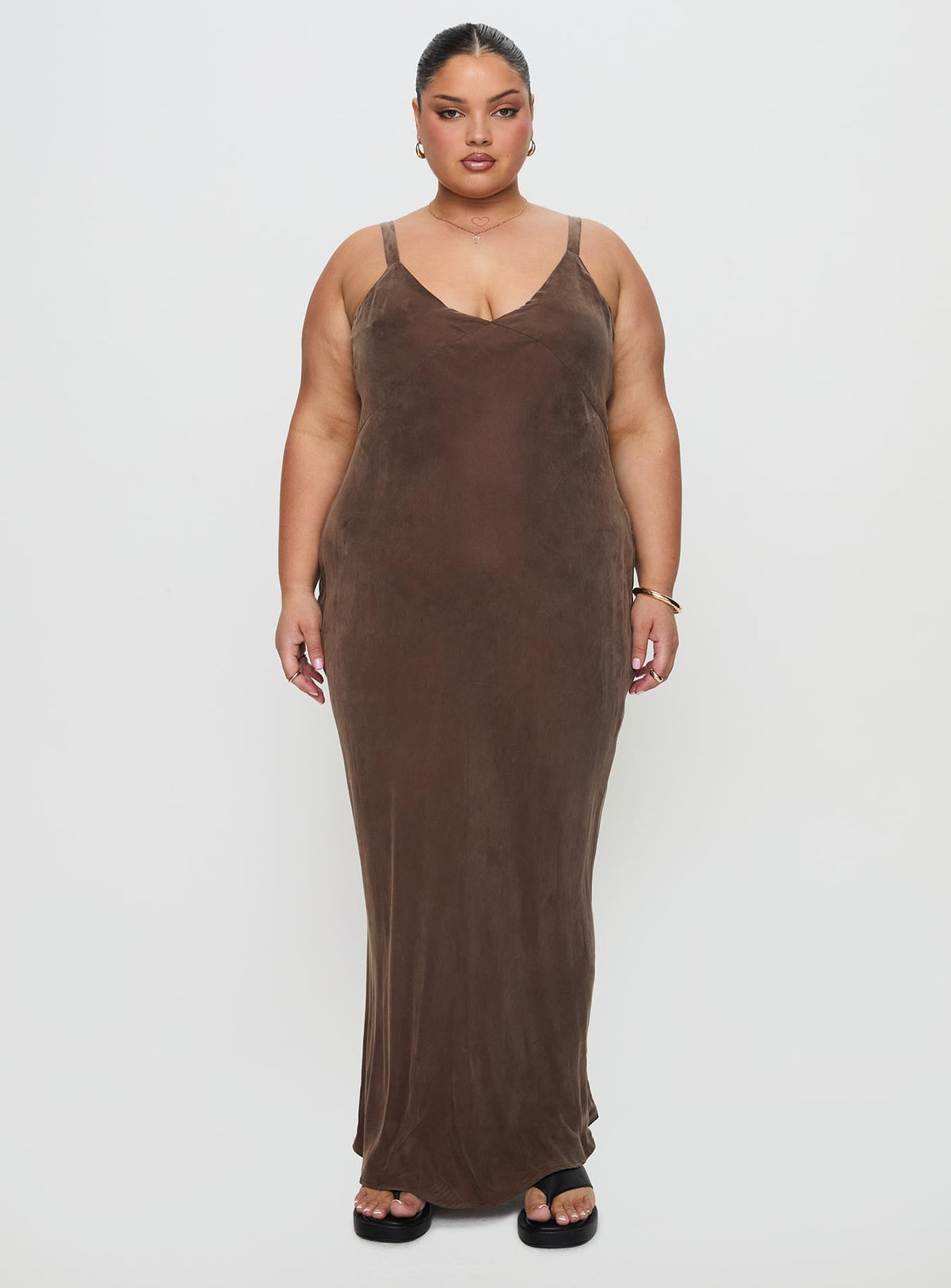 Women's Laurette Maxi Dress Brown Curve — Dress