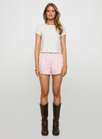 Women's Sincar Boxer Shorts Pink / White Stripe