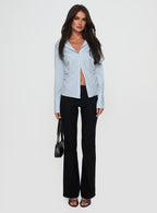 Women's Rush Hour Long Sleeve Top Blue Stripe