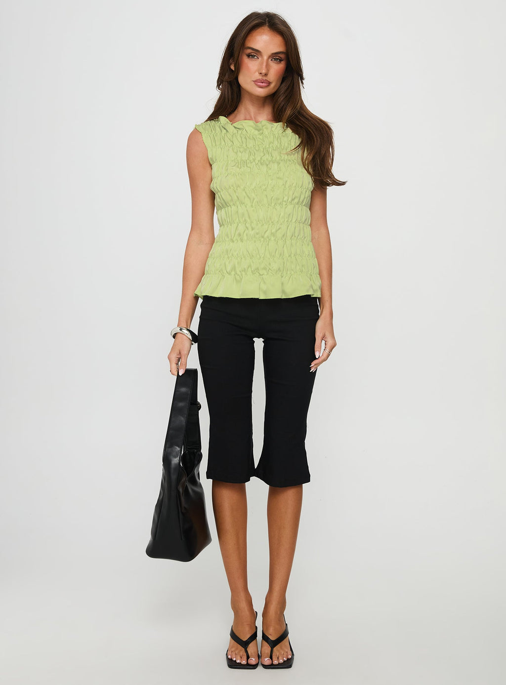 Women's Elenir Shirred Top Green