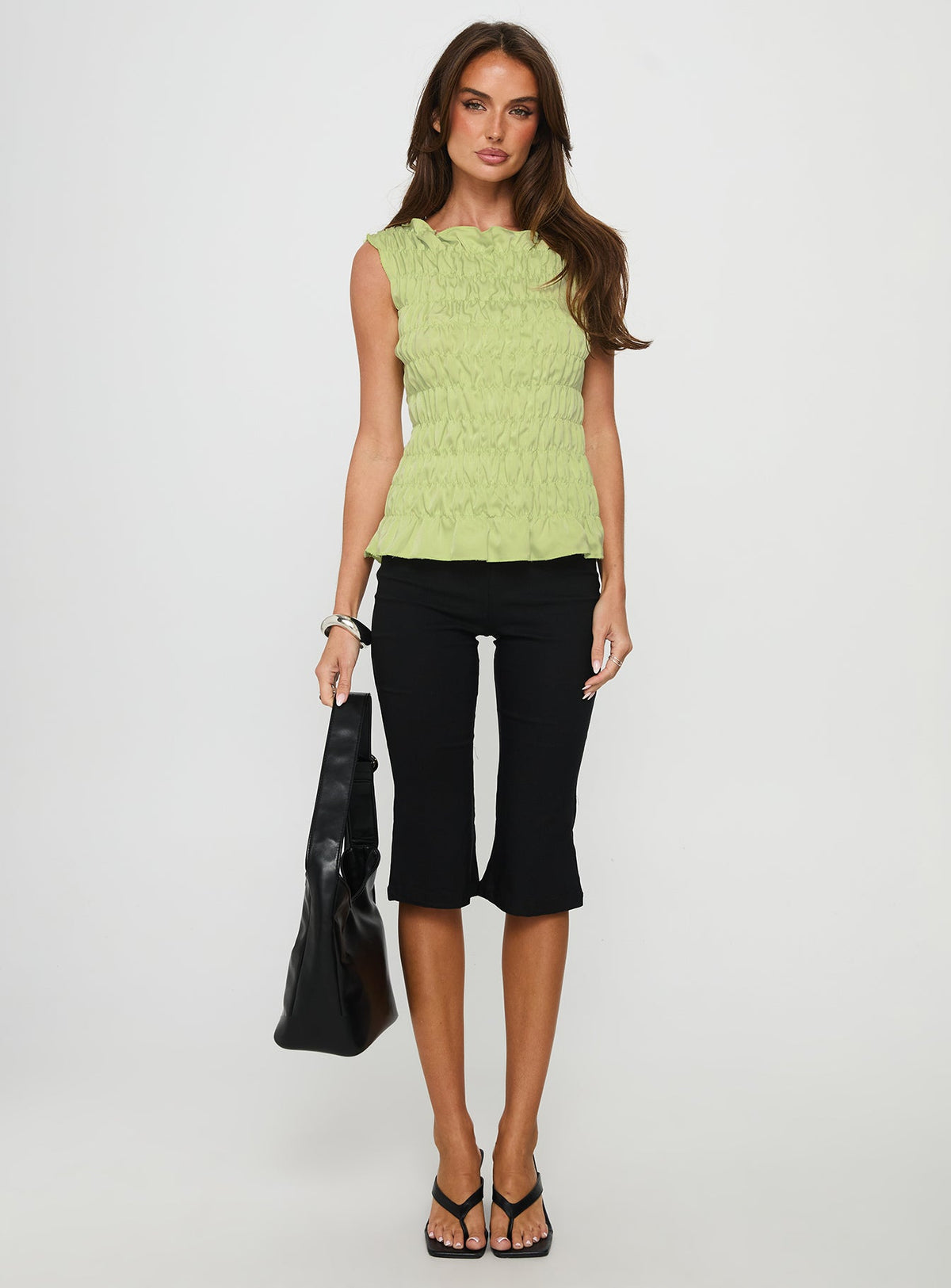 Women's Elenir Shirred Top Green