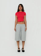 Women's Peloma Saddle Hem Jersey Tee Red