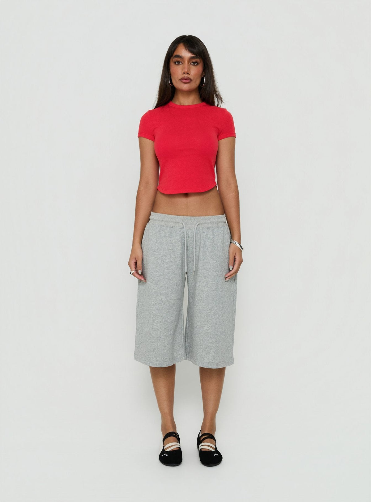 Women's Peloma Saddle Hem Jersey Tee Red