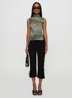 Women's Nights All Alone High Neck Top Multi