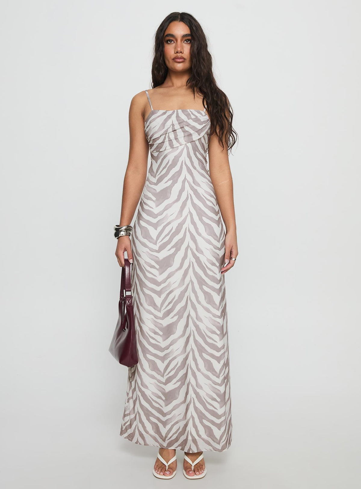 Women's Kierra Mesh Maxi Dress Zebra — Dress