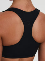 Women's Pulse Active Halter Crop Black — Activewear