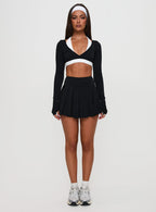 Women's Dynamic Pleat Active Skort Black — Skirt