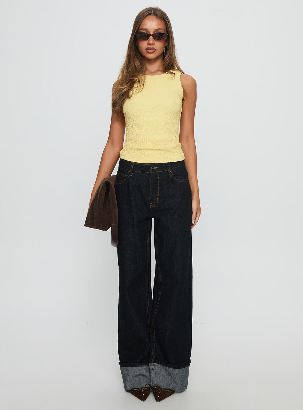 Women's Feel So Close Textured Top Lemon