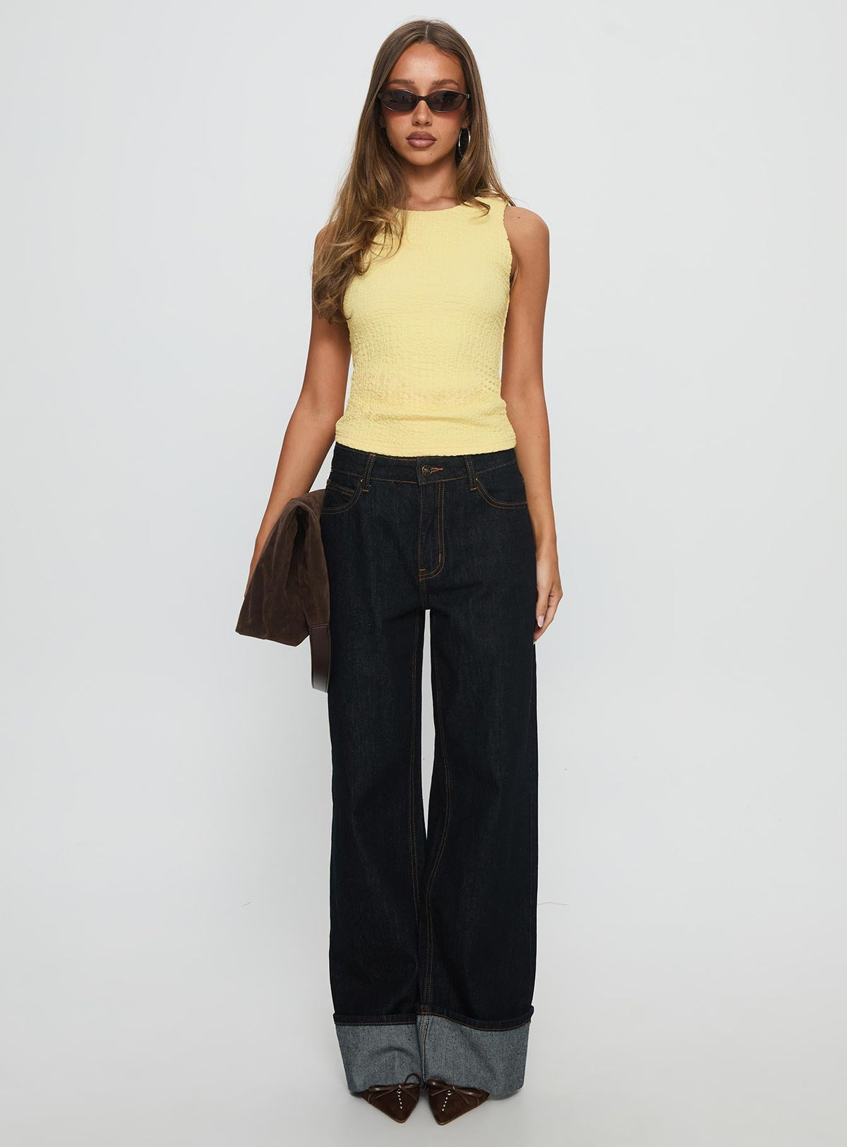 Women's Feel So Close Textured Top Lemon
