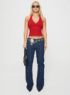 Women's Stand By Halter Top Red