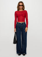 Women's November Long Sleeve Top Red