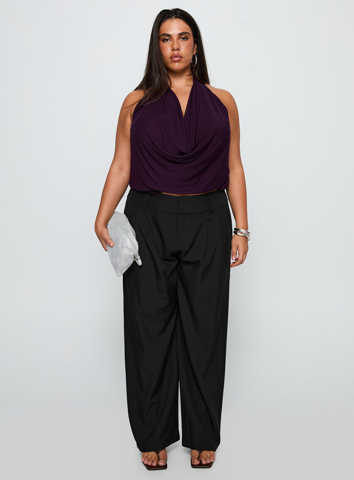 Women's Two Lovers Low Rise Pants Black Curve