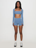 Women's Touchdown Active Contour Short Blue