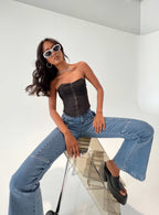 Women's Archer Corset Top Black