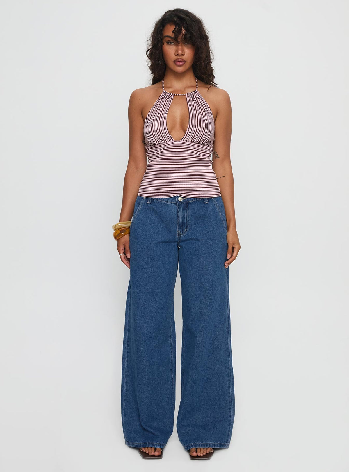 Women's Polaris Mid Rise Straight Leg Jeans Mid Blue