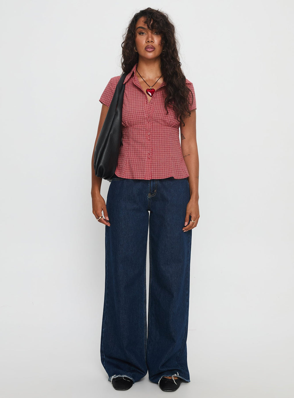 Women's Cottesloe Blouse Top Red Check