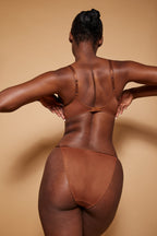 Women's Soft Mesh Single Layer Triangle Bra in Chestnut — Intimates
