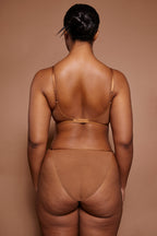 Women's Soft Mesh String Bikini in Almond — Swimwear