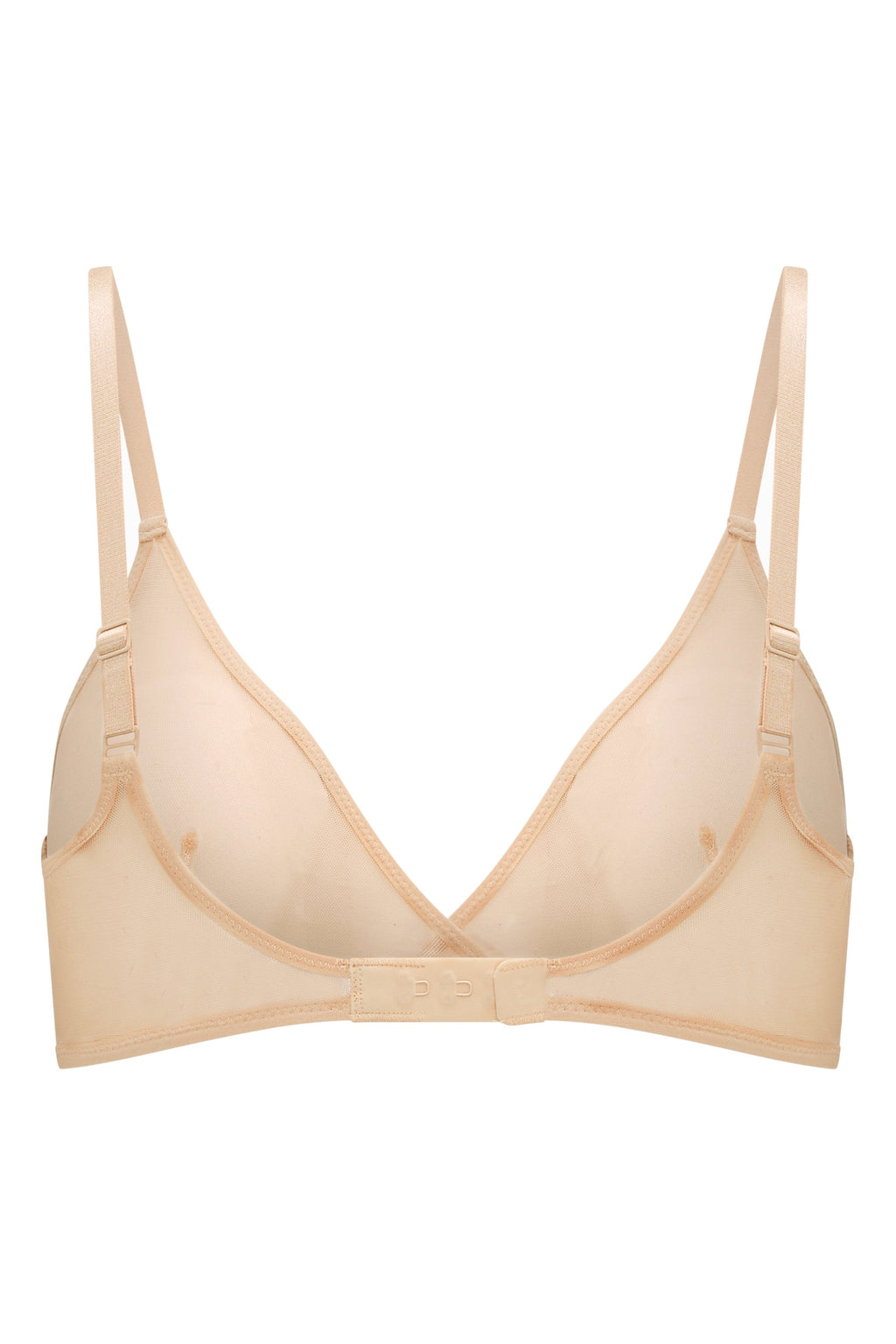 Women's Soft Mesh Single Layer Triangle Bra in Beige — Intimates
