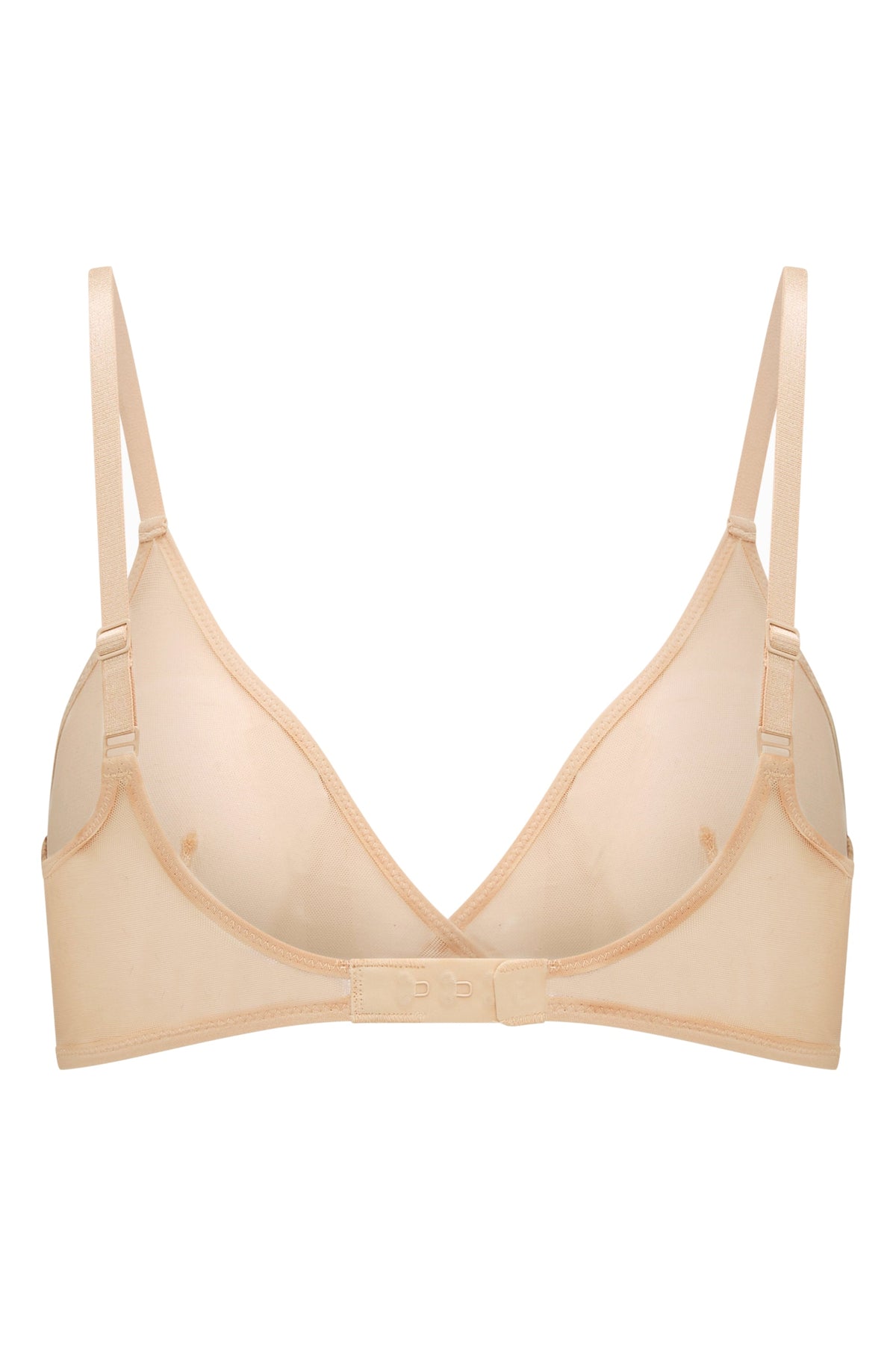 Women's Soft Mesh Single Layer Triangle Bra in Beige — Intimates