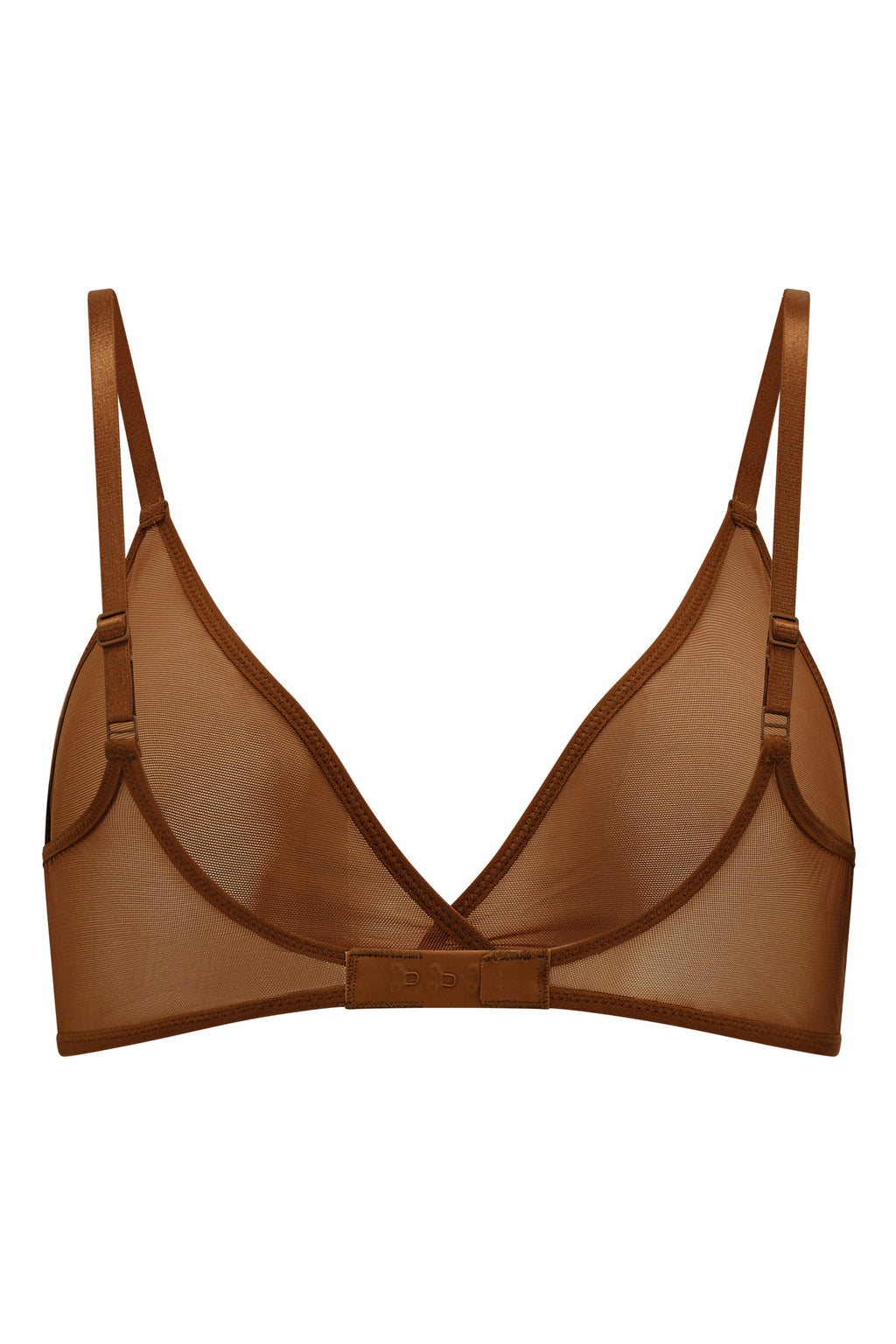 Women's Soft Mesh Single Layer Triangle Bra in Chestnut — Intimates