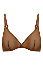Women's Soft Mesh Single Layer Triangle Bra in Chestnut — Intimates