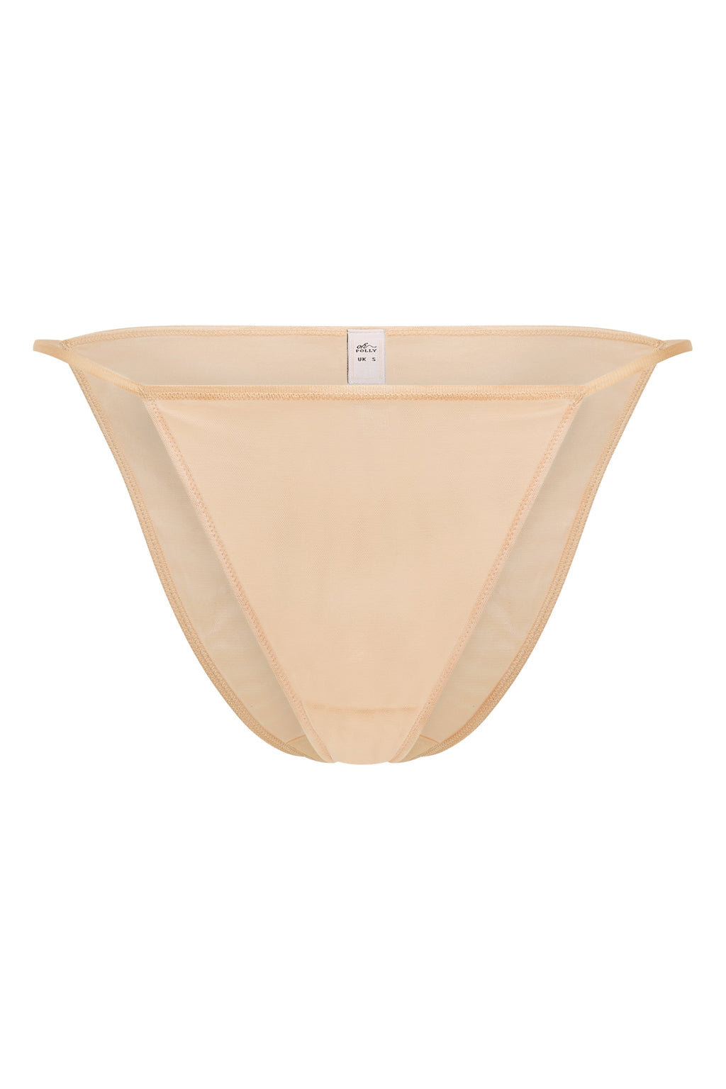 Women's Soft Mesh String Bikini in Beige — Swimwear