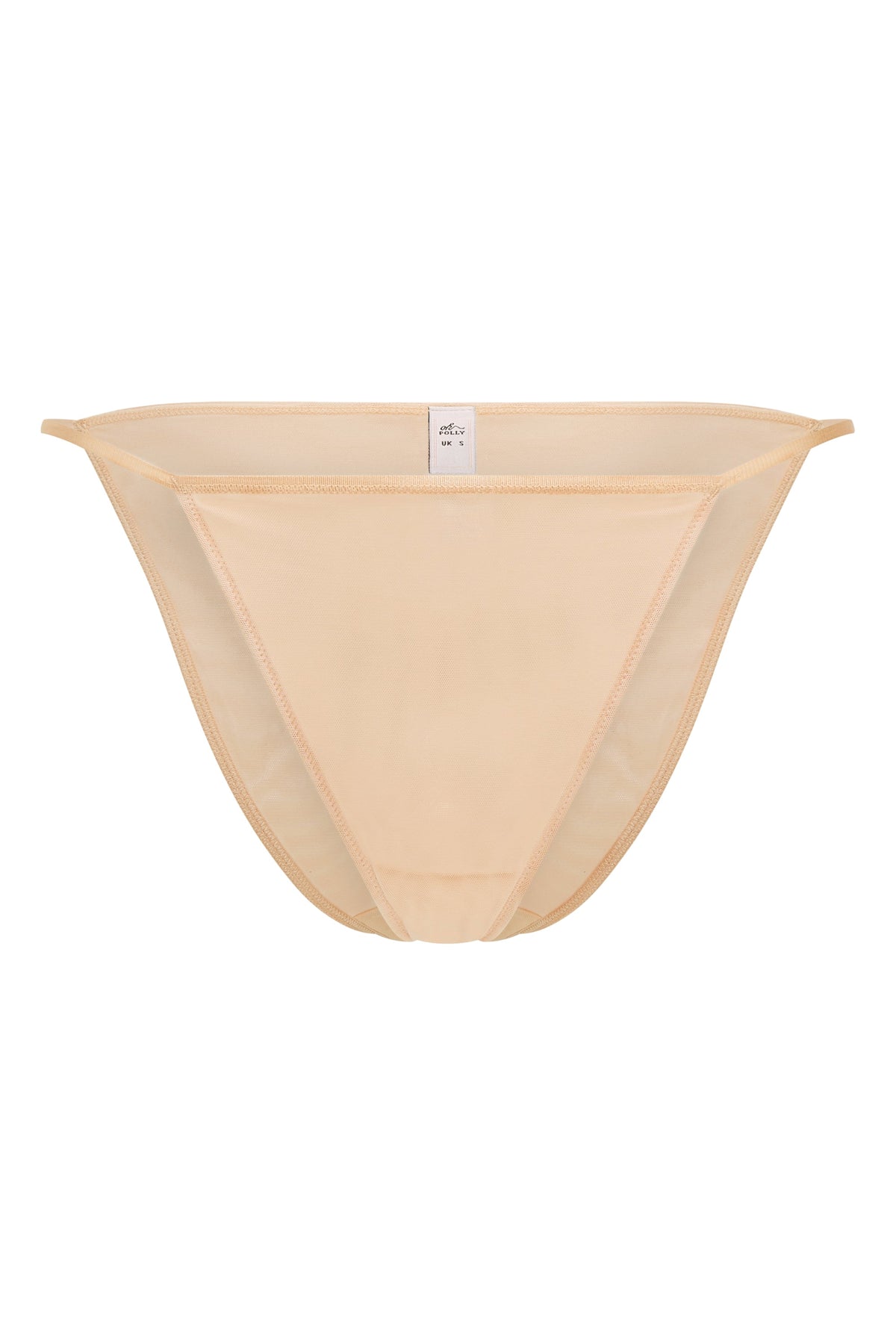 Women's Soft Mesh String Bikini in Beige — Swimwear
