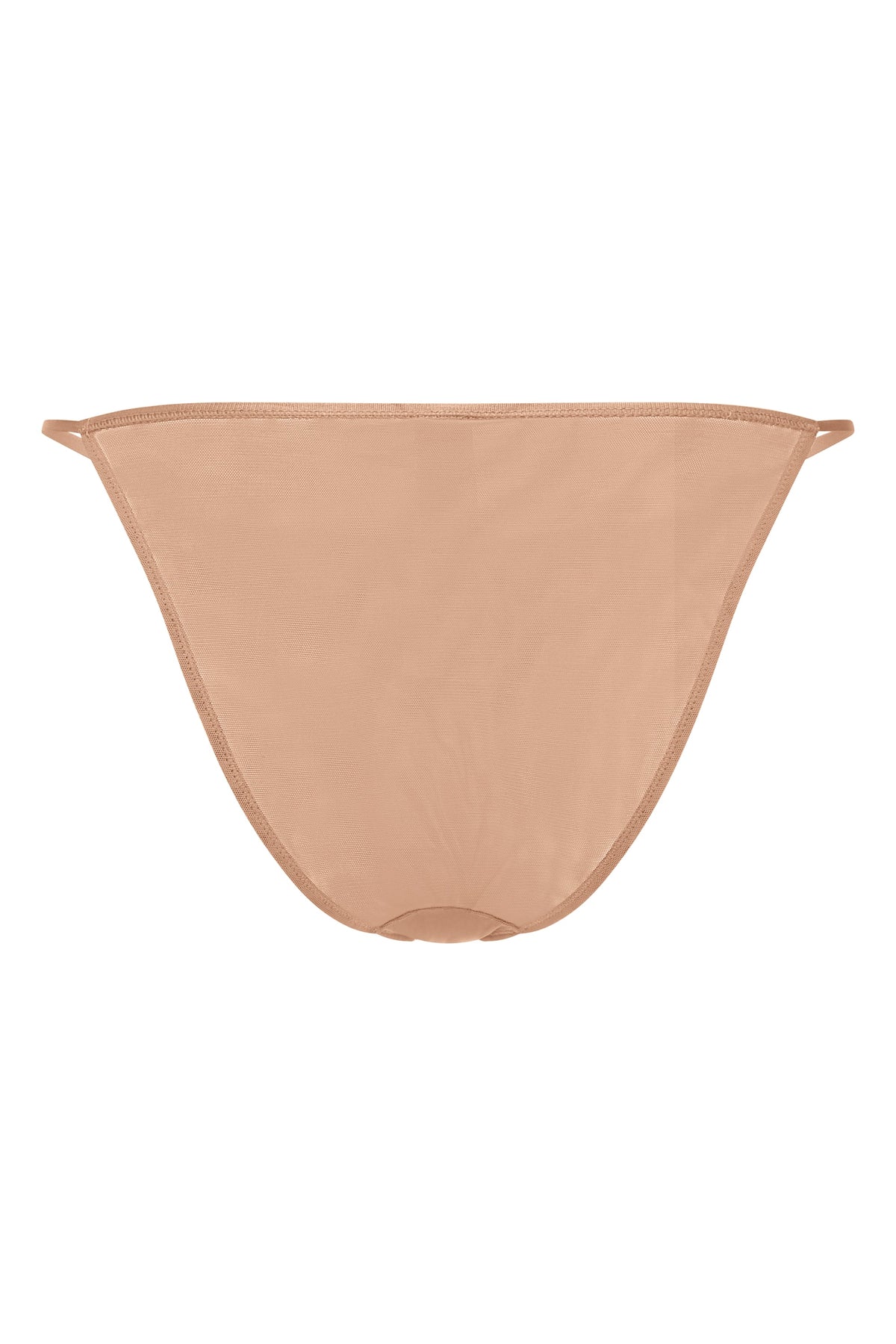Women's Soft Mesh String Bikini in Warm Peach — Swimwear