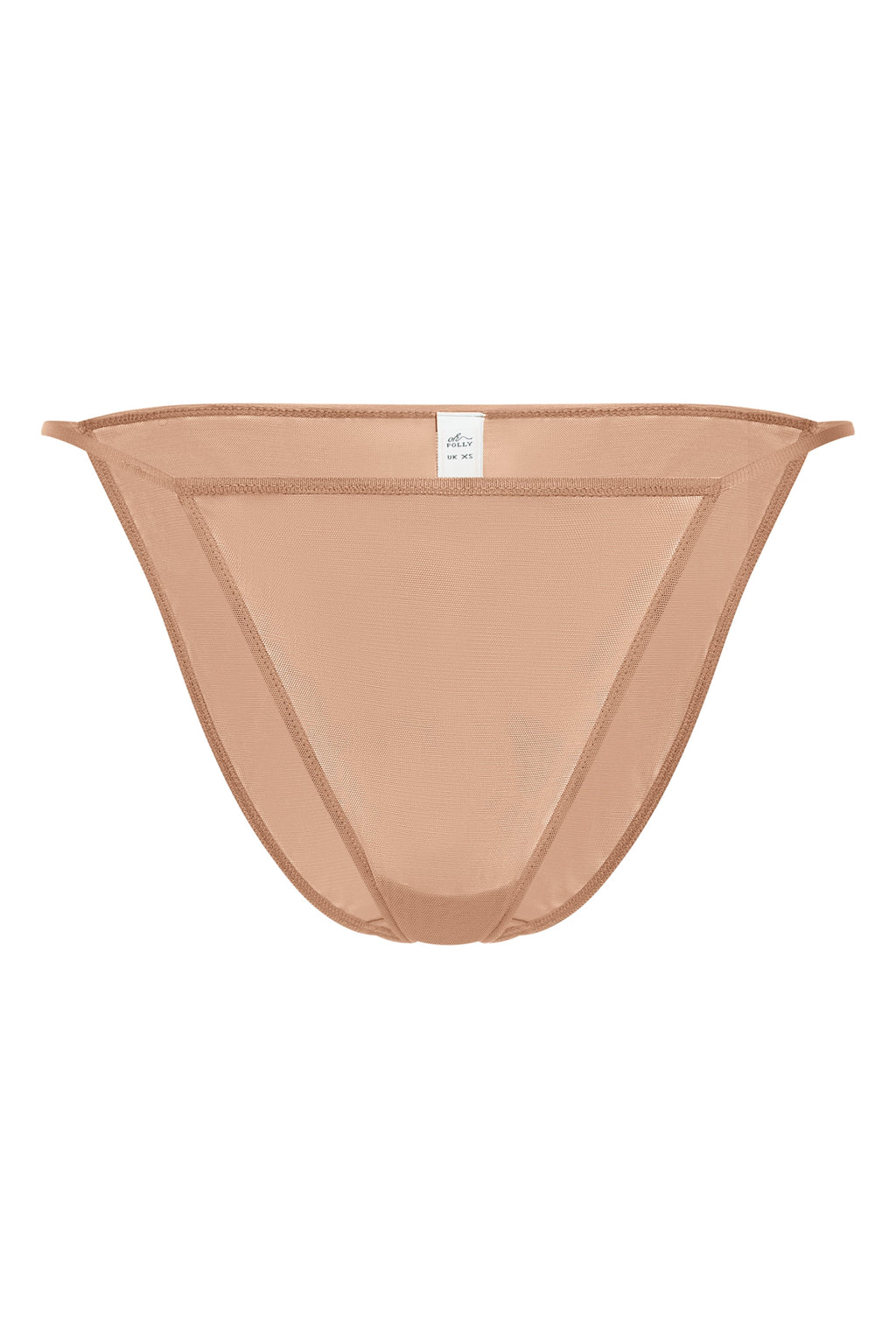 Women's Soft Mesh String Bikini in Warm Peach — Swimwear