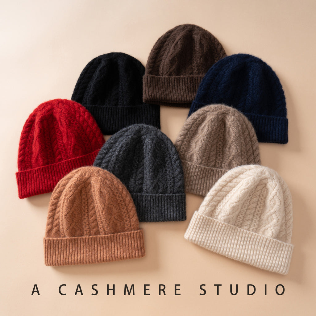 Thick-Knit Cashmere Beanie