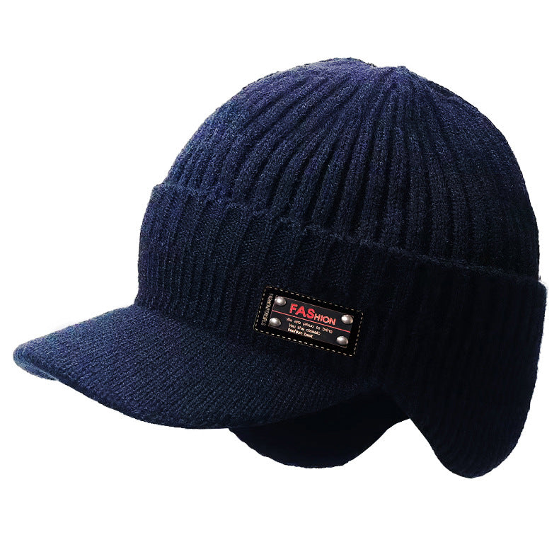 Fleece-Lined Knit Visor Hat