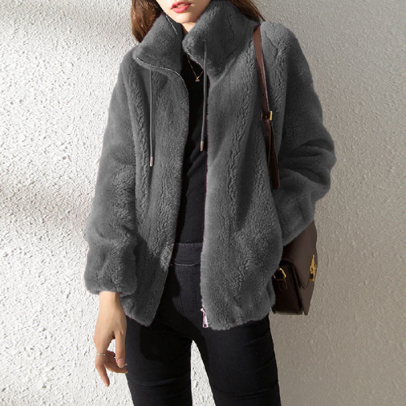 Women's Stand-Collar Fleece Jacket
