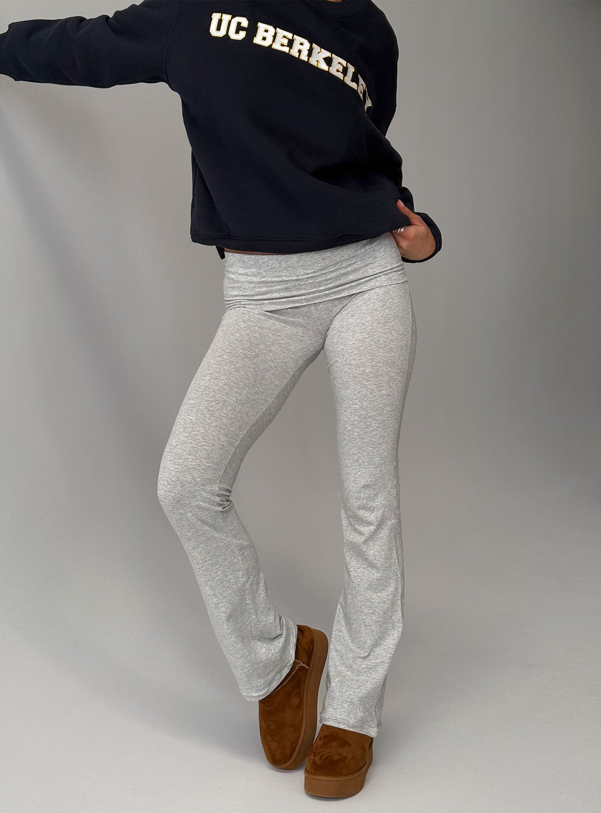 Women's UC Berkeley Foldover Pants Grey