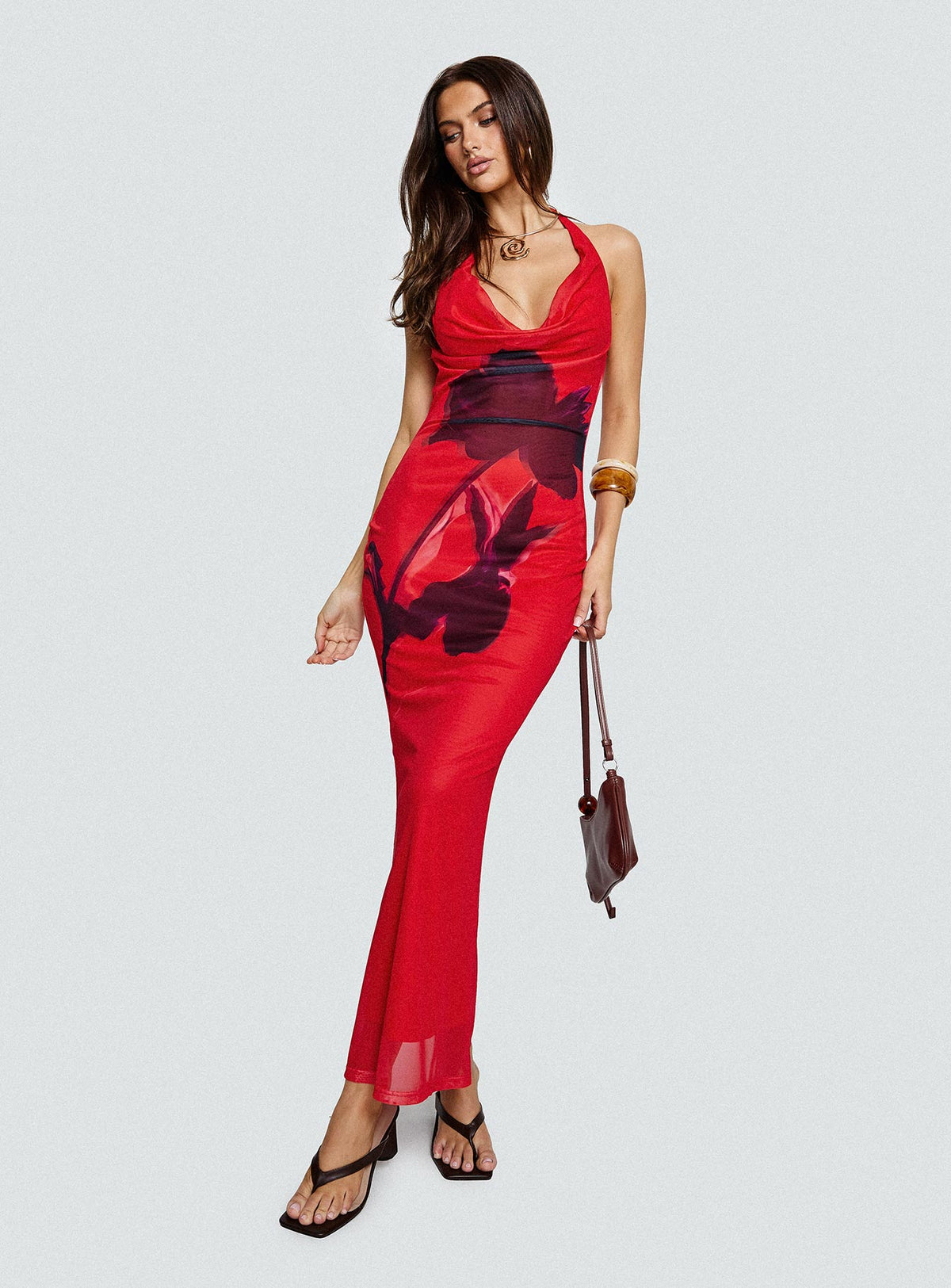 Women's Bittersuite Cowl Maxi Dress Multi — Dress