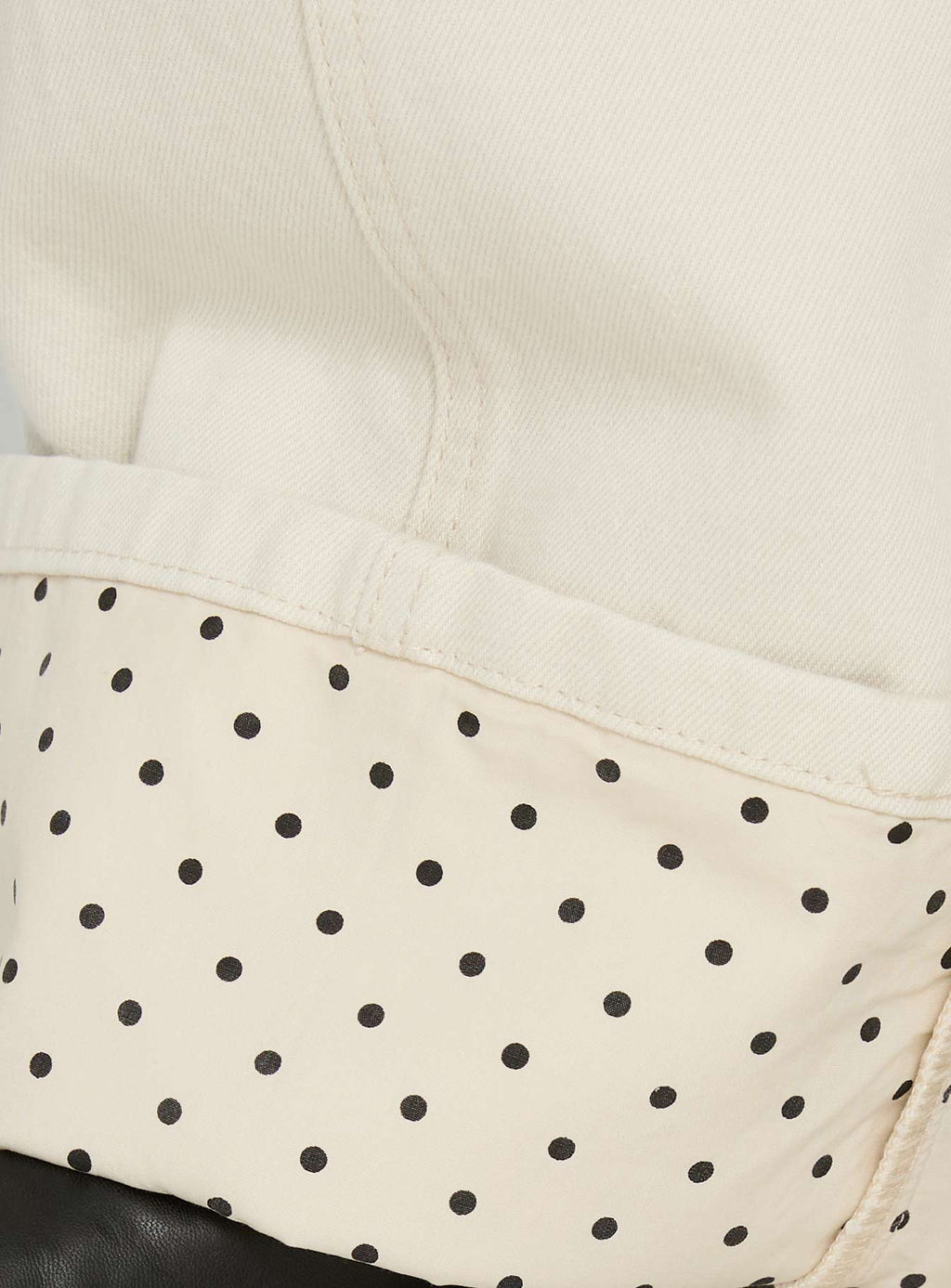 Women's Nikoletta Foldover Jeans Cream / Polka