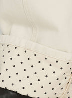 Women's Nikoletta Foldover Jeans Cream / Polka