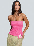 Women's Plotline Strapless Top Pink