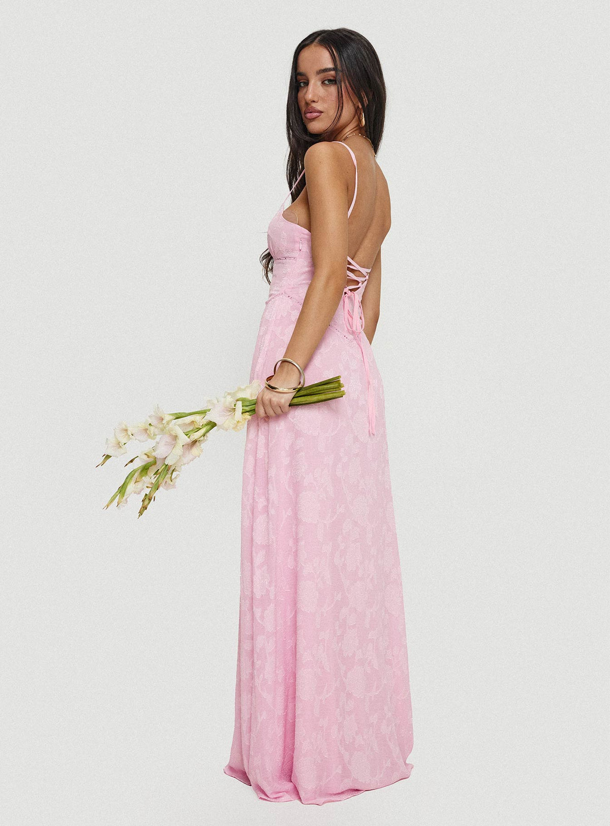 Women's South Of France Maxi Dress Pink Petite — Dress