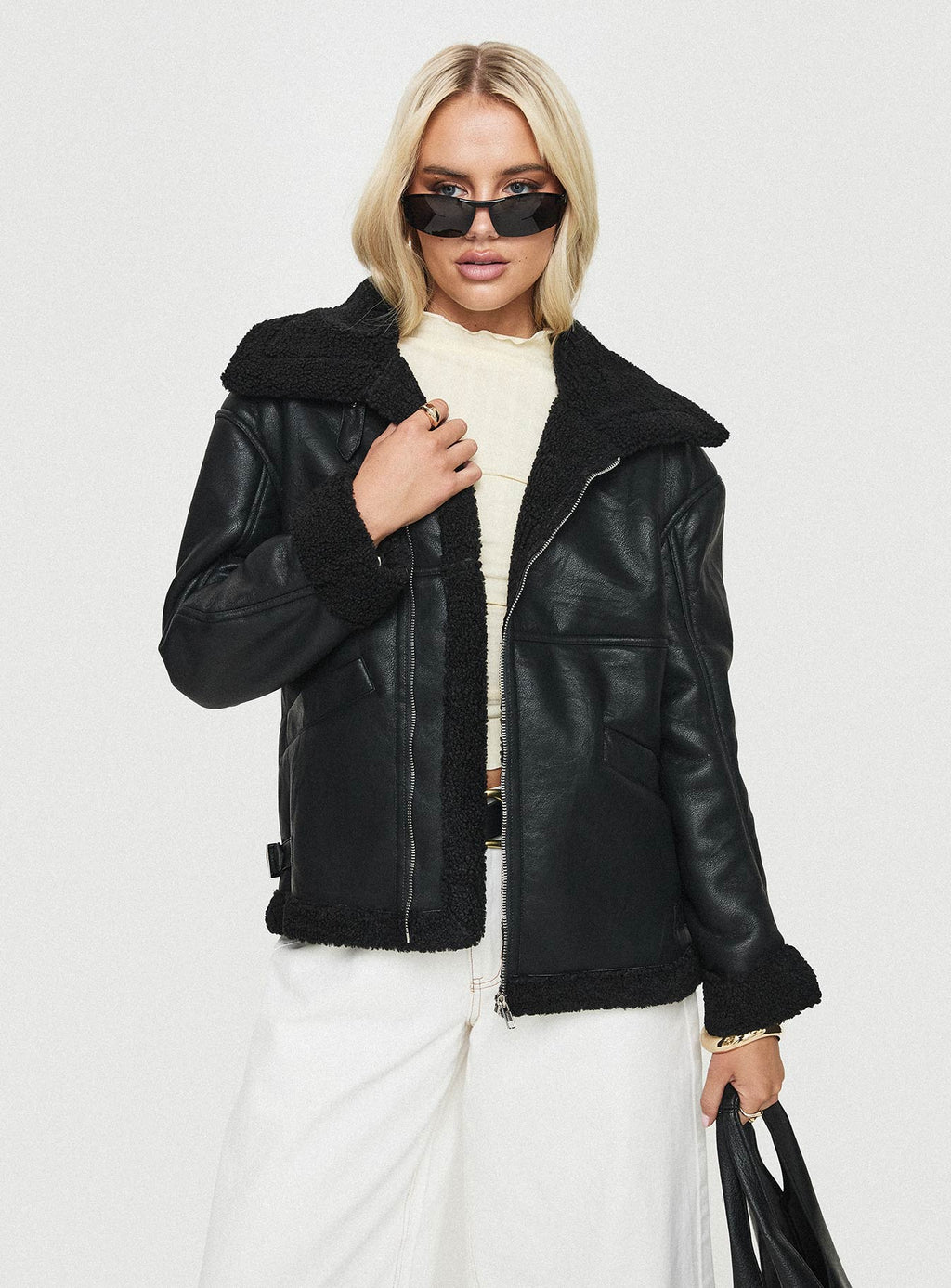Women's Jadu Shearling Jacket Black