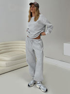 Women's Dream Fleece Ankle Cuff Sweatpants Grey Marle — Pants